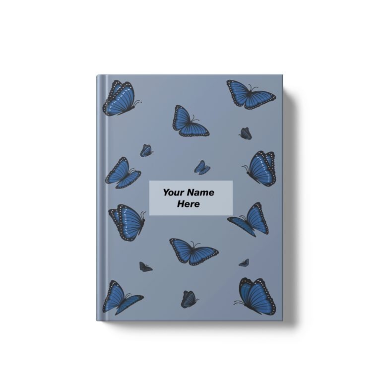 Blue Butterfly Customized Diary